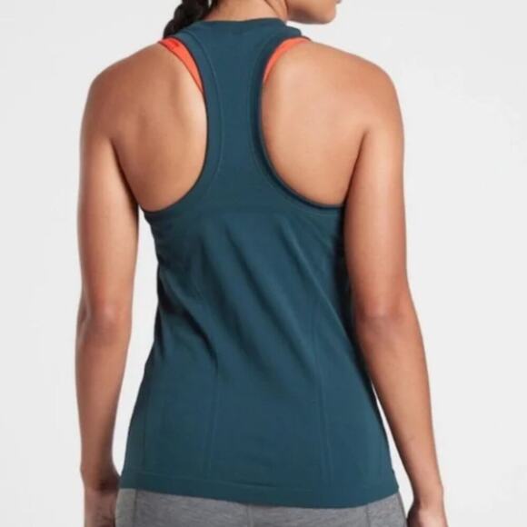 Athleta Momentum Seamless Tank Teal Racerback  - XS - Picture 3 of 11